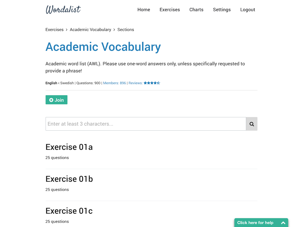 'Find exercises'